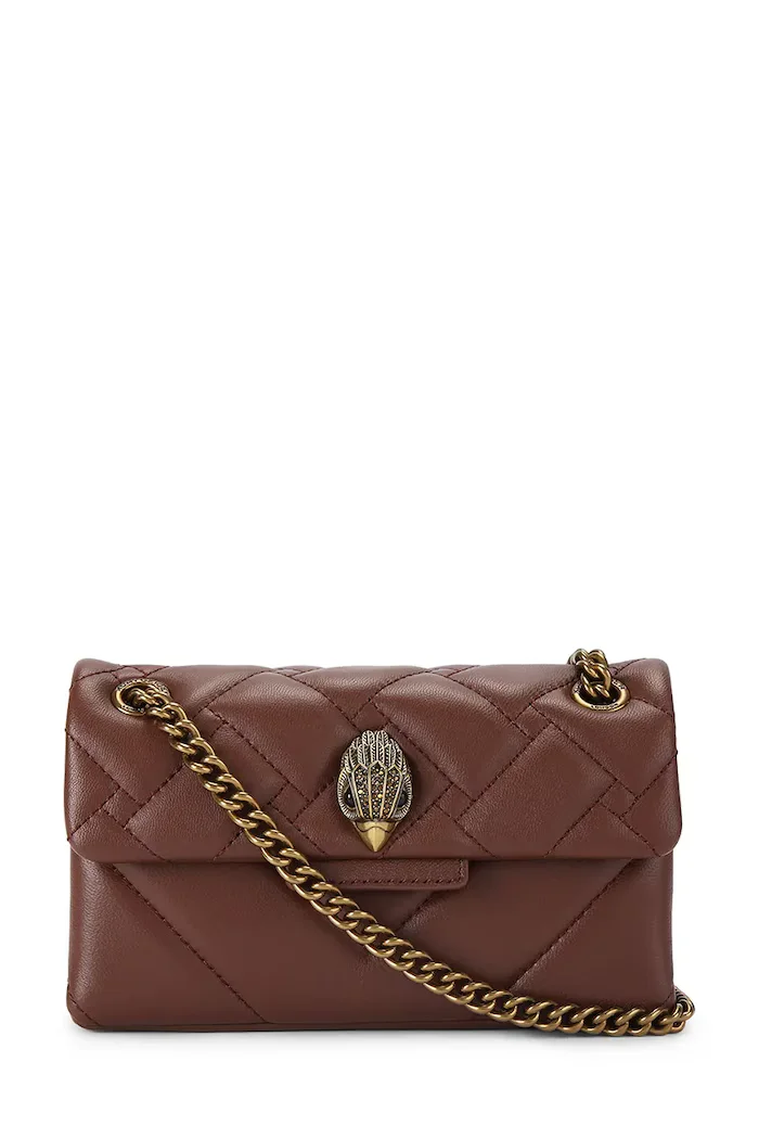 Kurt Geiger London чанта crossbody дамска от кожа KENSINGTON бордо 5580954109