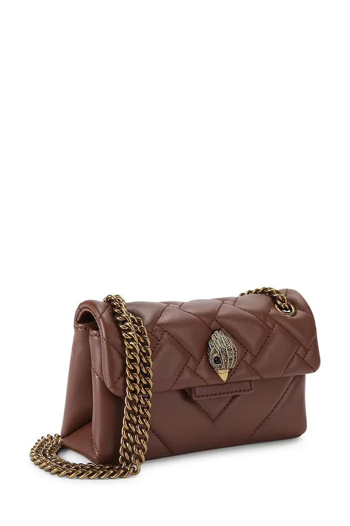 Kurt Geiger London чанта crossbody дамска от кожа KENSINGTON бордо 5580954109