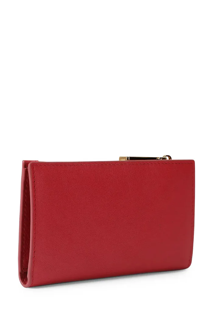 Kurt Geiger London портфейл дамски от кожа SLOANE червен 5873059109