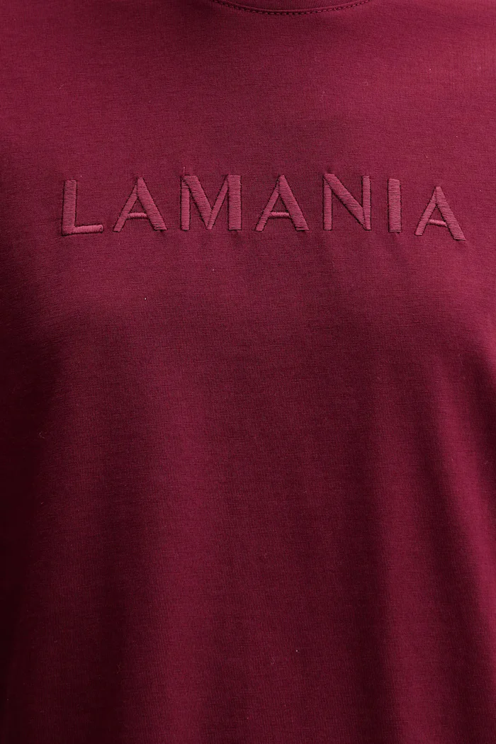 La Mania Памучна тениска дамска в бежово