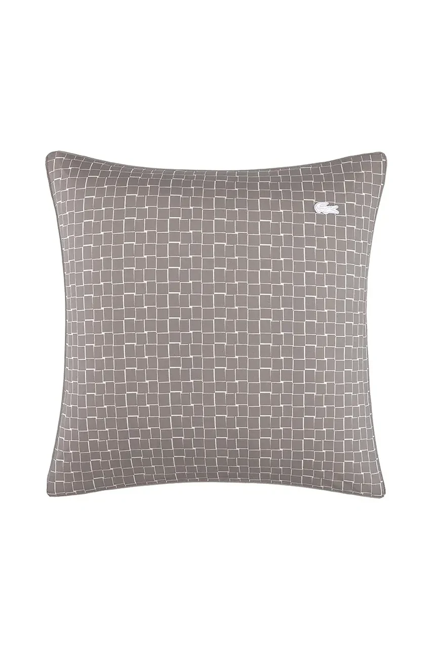 Lacoste Памучна калъфка за възглавница L BLOCK Greige 65 x 65 cm