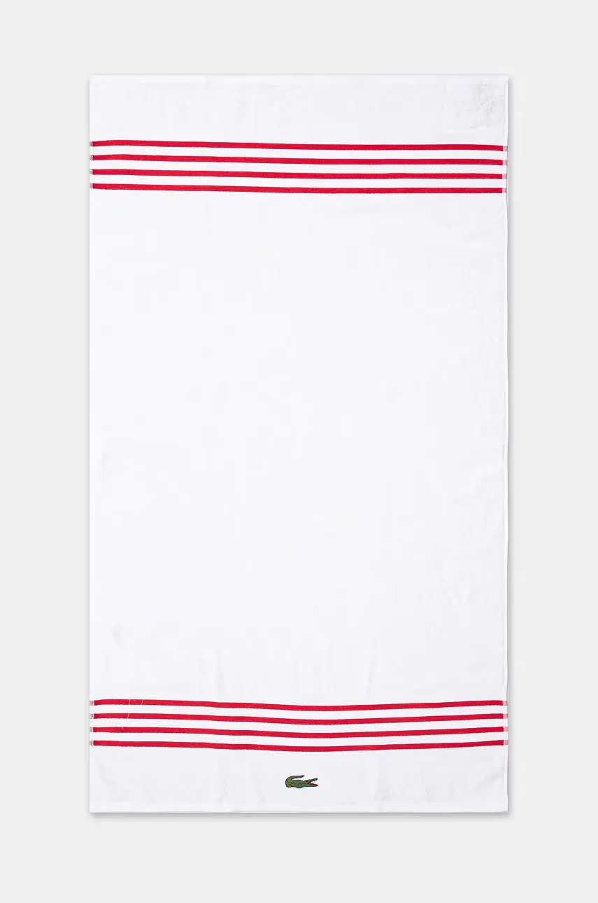 Lacoste Памучна кърпа L Courtline Rouge 70 x 140 cm
