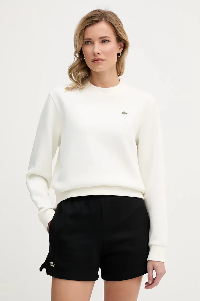 Lacoste суичър дамски с памук бежов SF5245