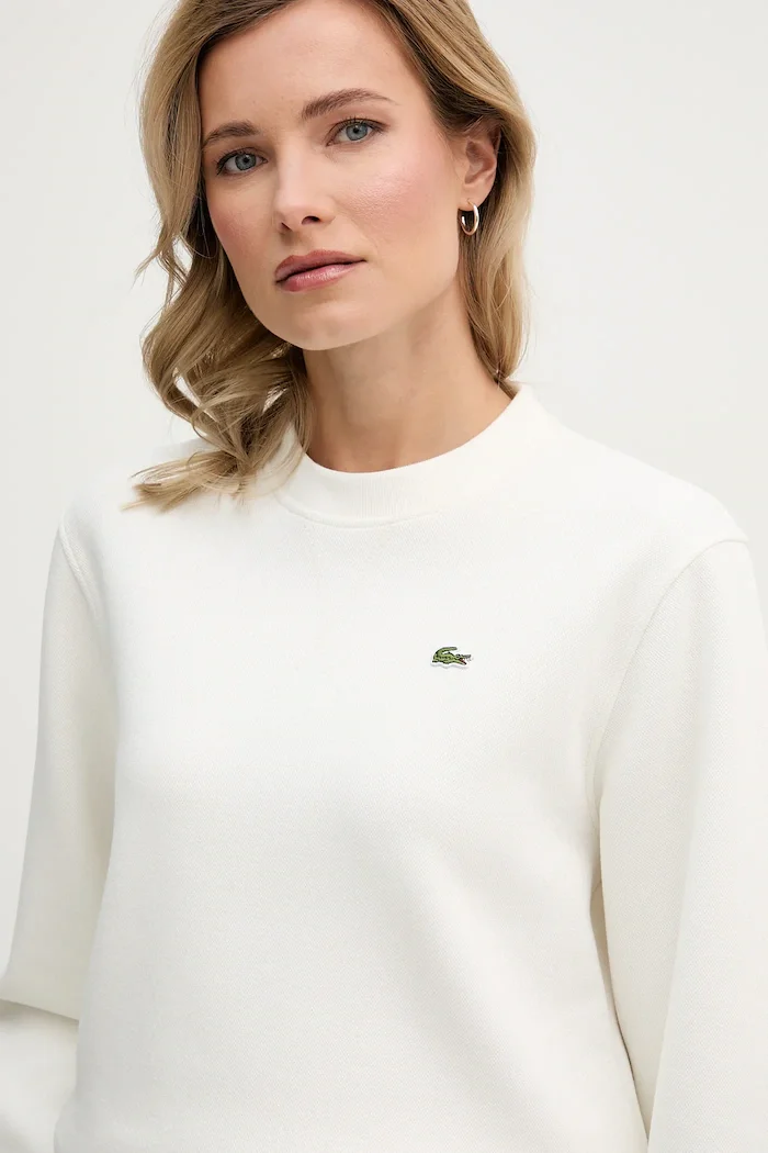 Lacoste суичър дамски с памук бежов SF5245