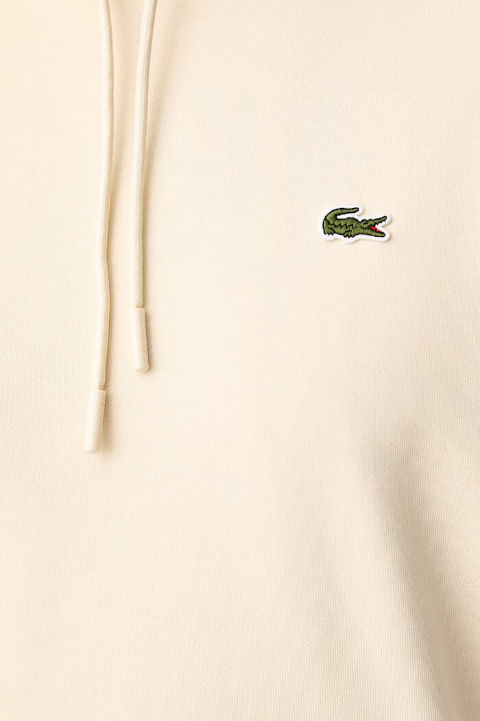 Lacoste суичър с качулка мъжки от памук бежов SH9839