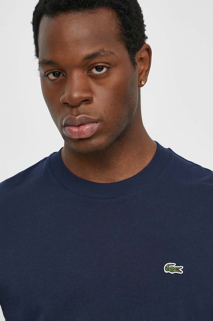 Lacoste тениска basic мъжка от памук тъмносиня TH7318