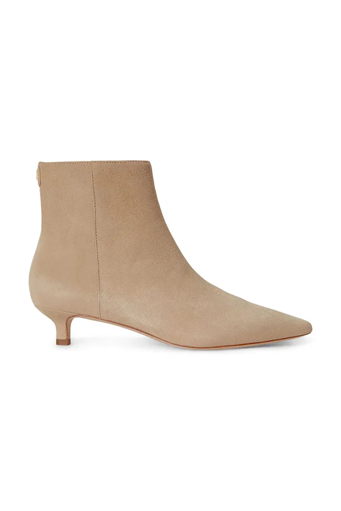 Lauren Ralph Lauren боти дамски от велур Frncsa Bt Hl бежови 802P15722001