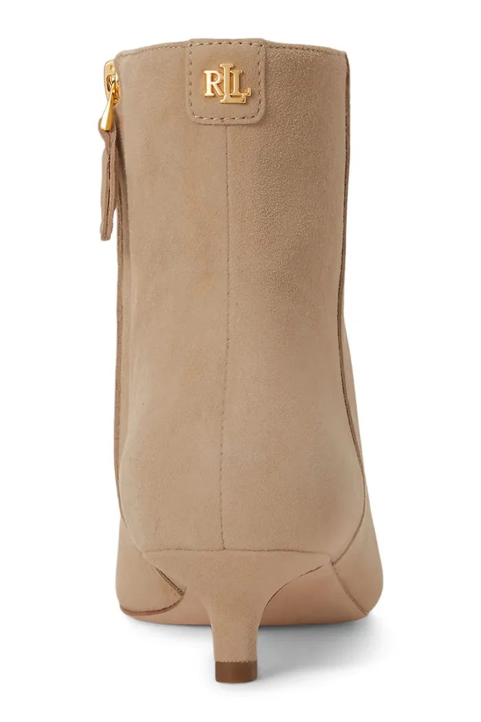 Lauren Ralph Lauren боти дамски от велур Frncsa Bt Hl бежови 802P15722001