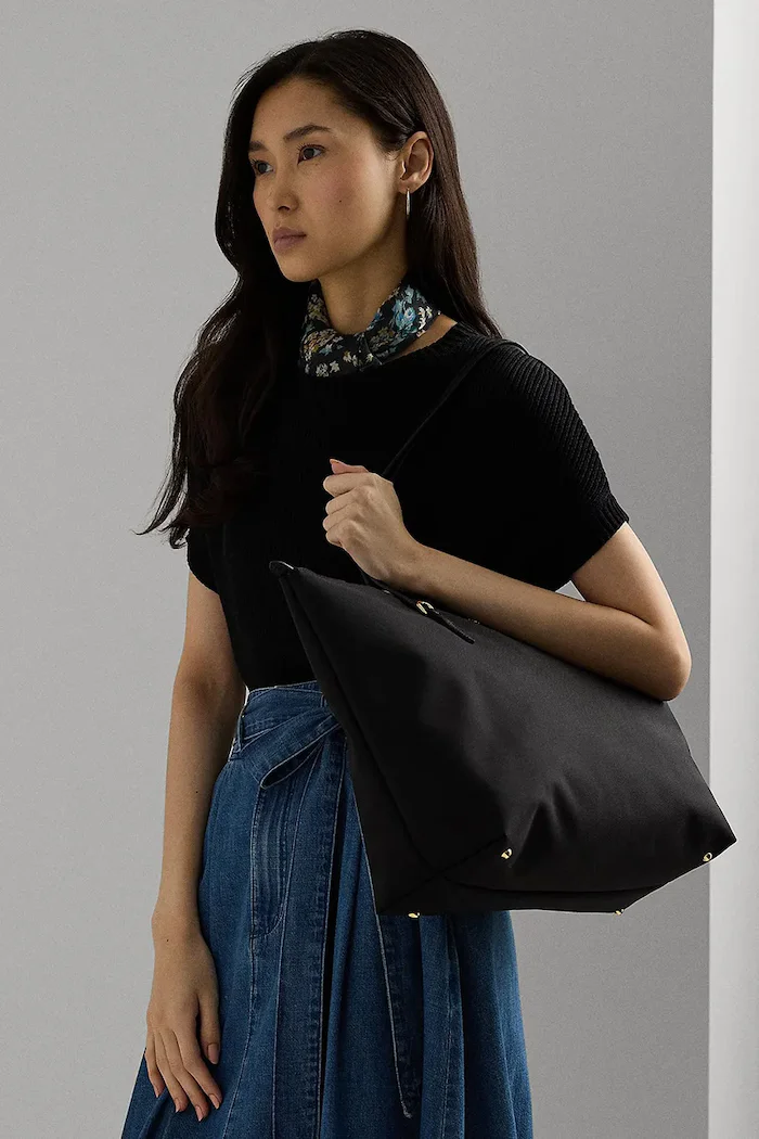 Lauren Ralph Lauren чанта tote дамска черна 431950007