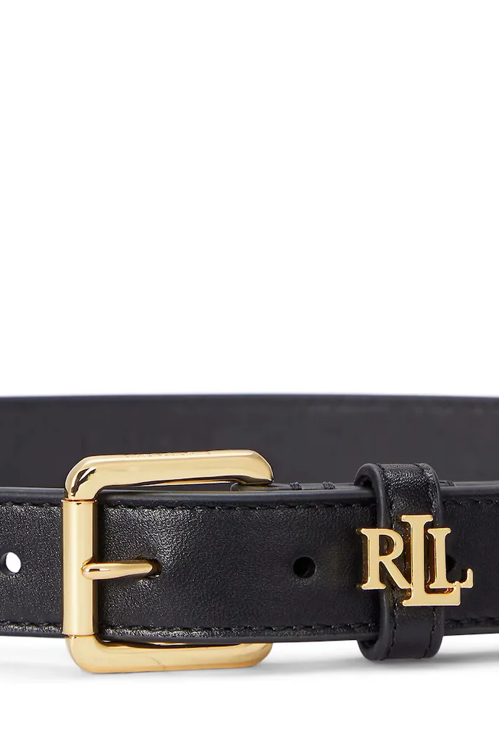 Lauren Ralph Lauren колан дамски от кожа черен 412968763