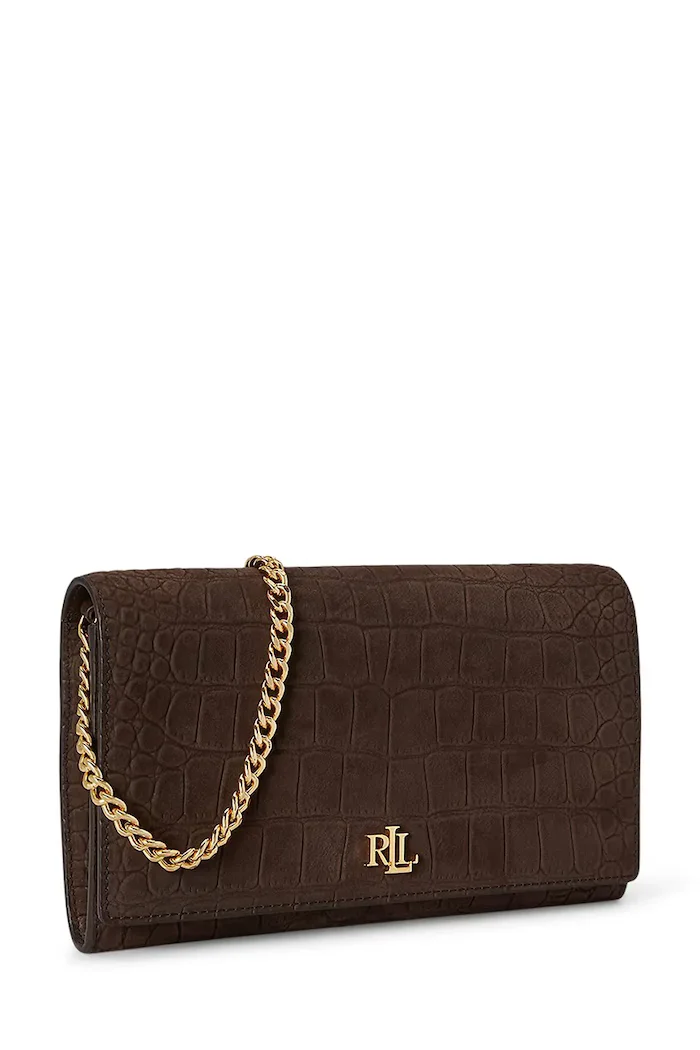 Lauren Ralph Lauren портфейл дамски от кожа кафяв 432P18552