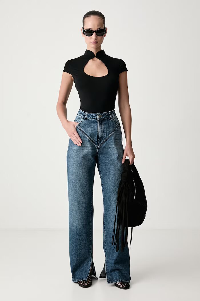 le privé дънки straight дамски DEMI JEANS BLEU сини LP00831