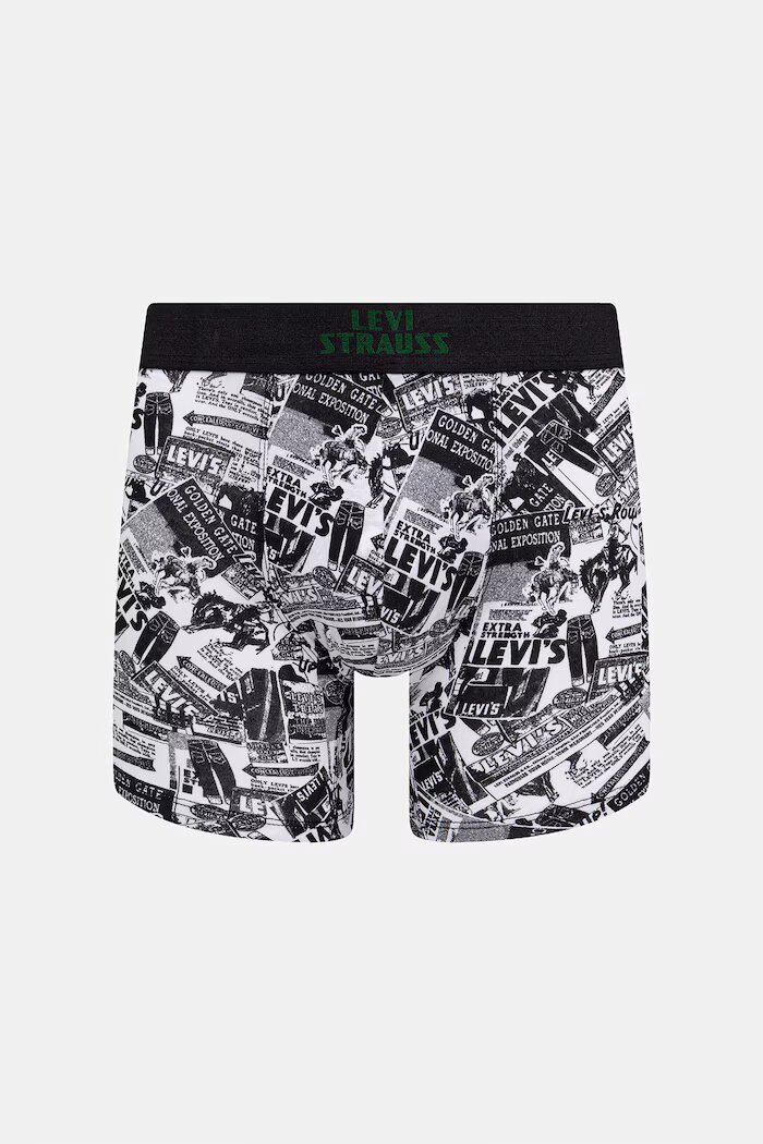 Levi's боксерки мъжки от памук с еластан 2 броя черни 37149-1300