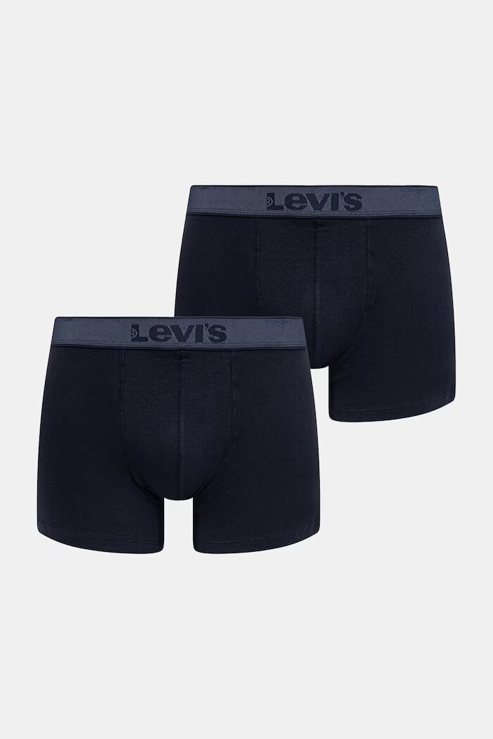 Levi's боксерки мъжки от памук с еластан 2 броя тъмносини 37149-1258