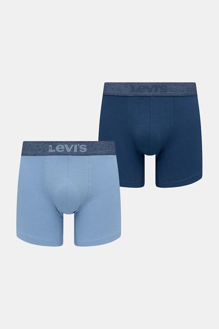 Levi's Боксерки мъжки от памук с еластан 3 броя сини 37149-1242