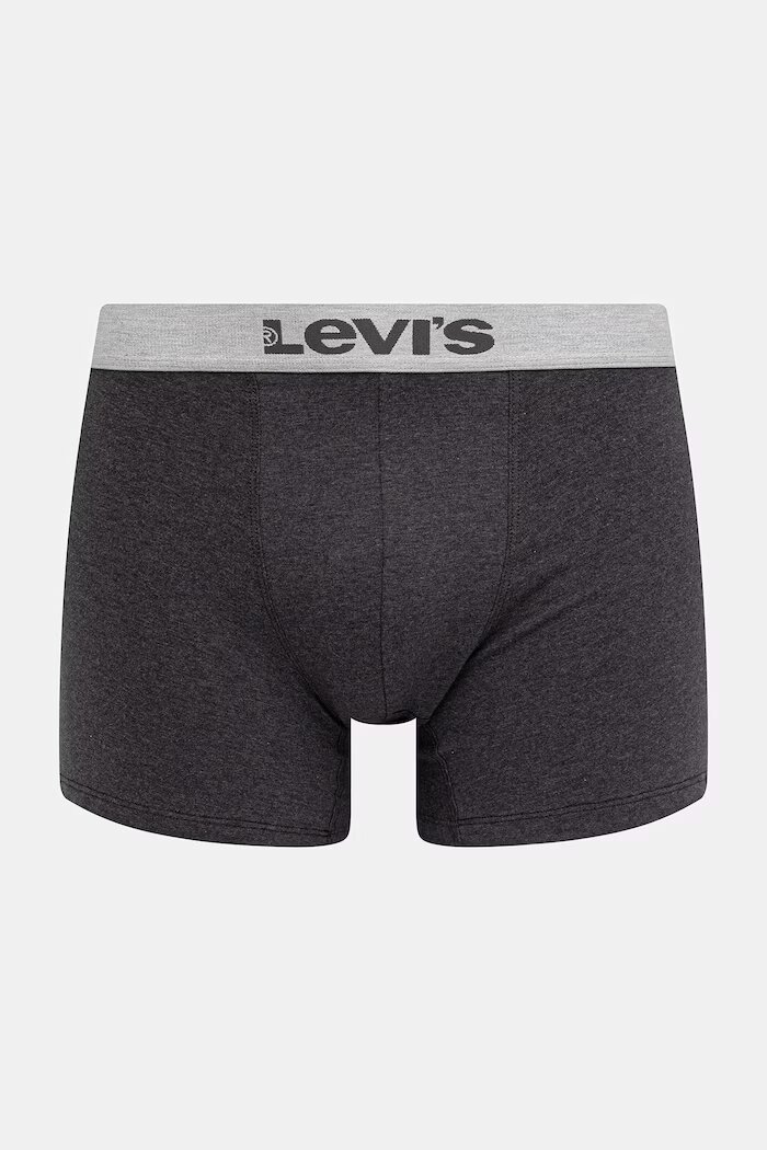 Levi's боксерки мъжки от памук с еластан 6 броя черни 37149-1305