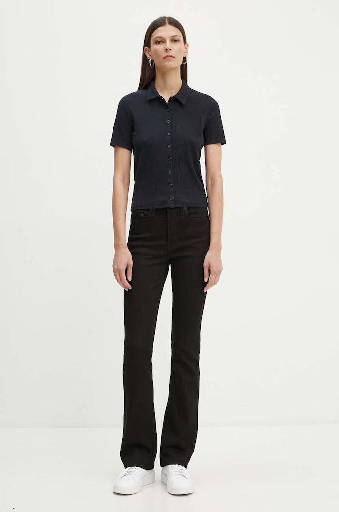 Levi's дънки bootcut дамски 725 HIGH RISE BOOTCUT черни 18759