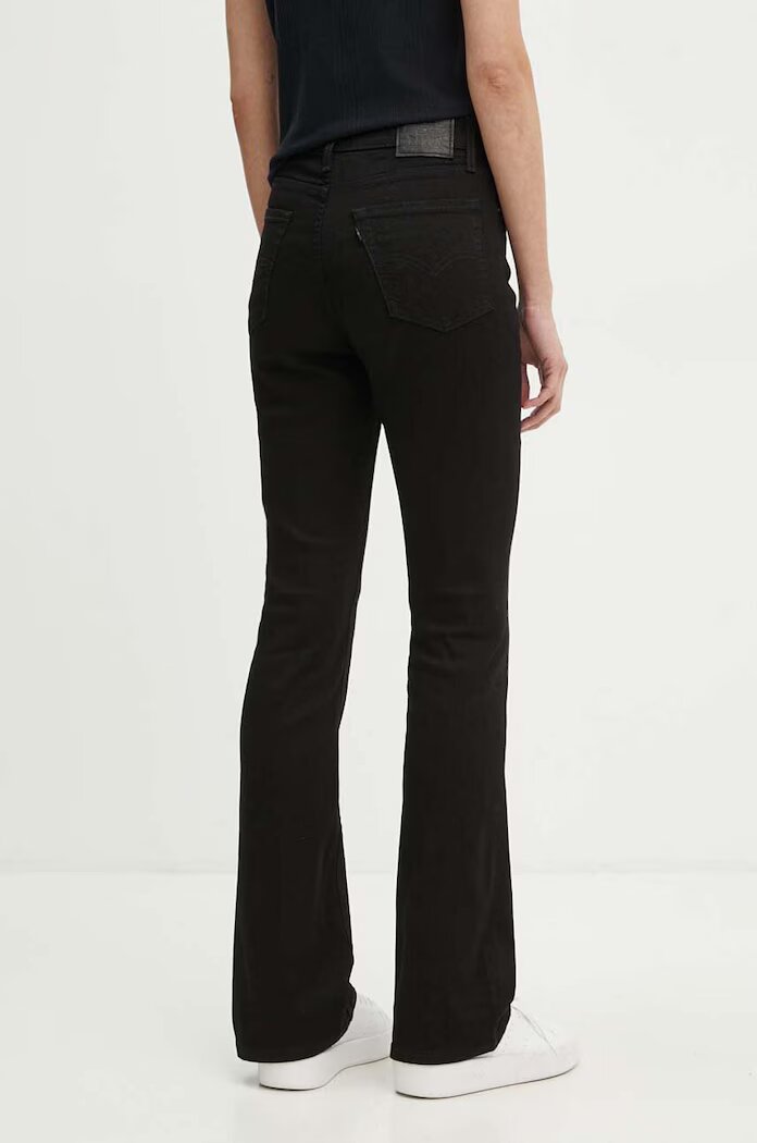 Levi's дънки bootcut дамски 725 HIGH RISE BOOTCUT черни 18759