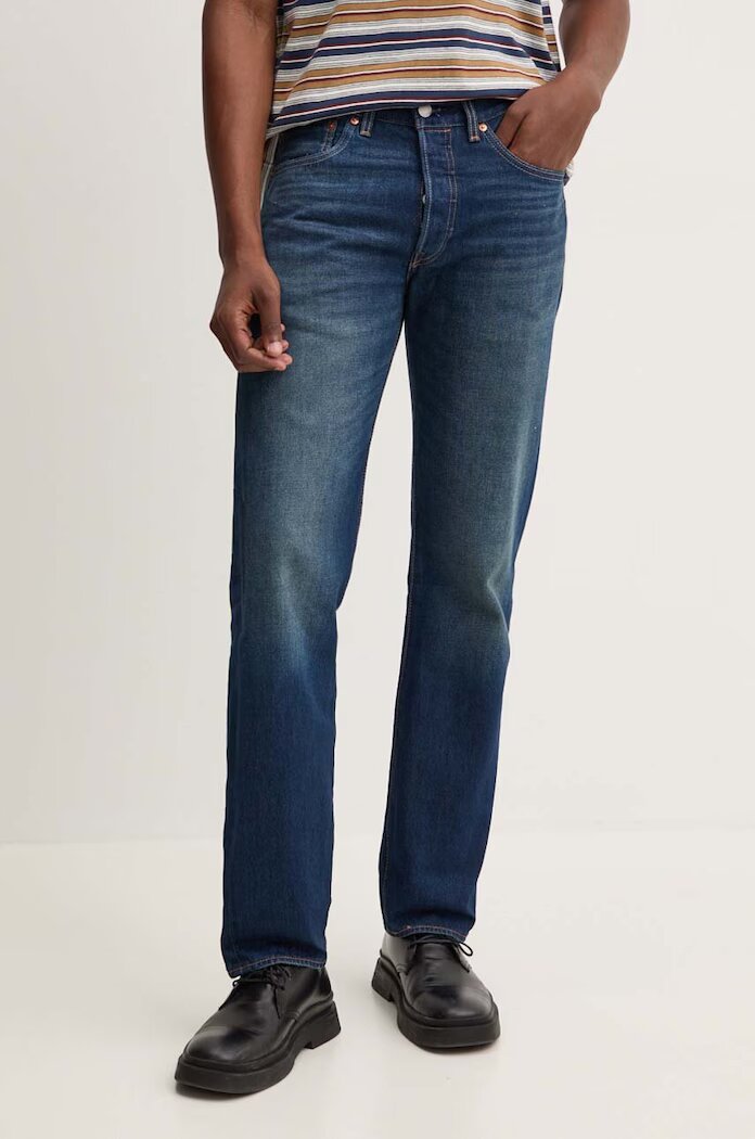 Levi's дънки прави мъжки 501® LEVIS®ORIGINAL FIT сини 00501