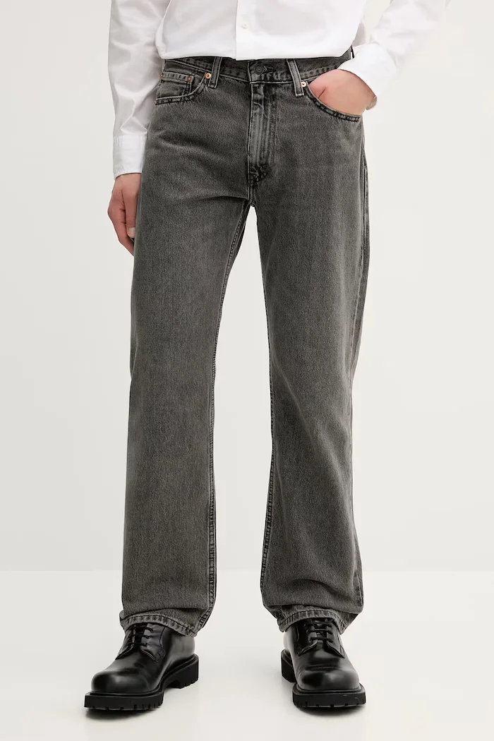 Levi's дънки прави мъжки 555 RELAXED STRAIGHT сиви A7223