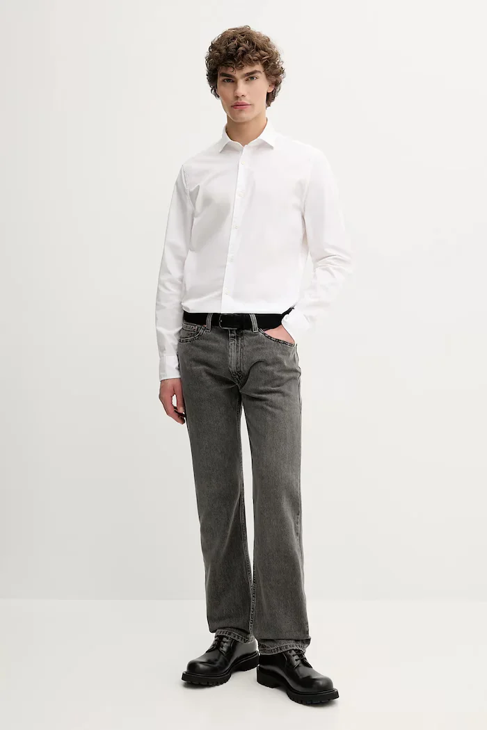 Levi's дънки прави мъжки 555 RELAXED STRAIGHT сиви A7223