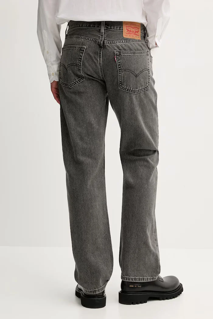 Levi's дънки прави мъжки 555 RELAXED STRAIGHT сиви A7223