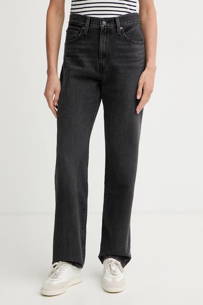 Levi's дънки relaxed fit дамски EASY DAD черни 005DC