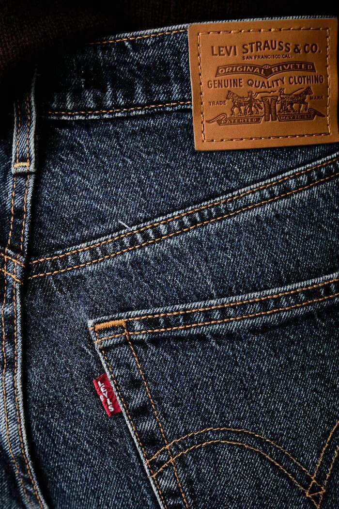 Levi's дънки straight дамски RIBCAGE FULL LENGTH сини 79078