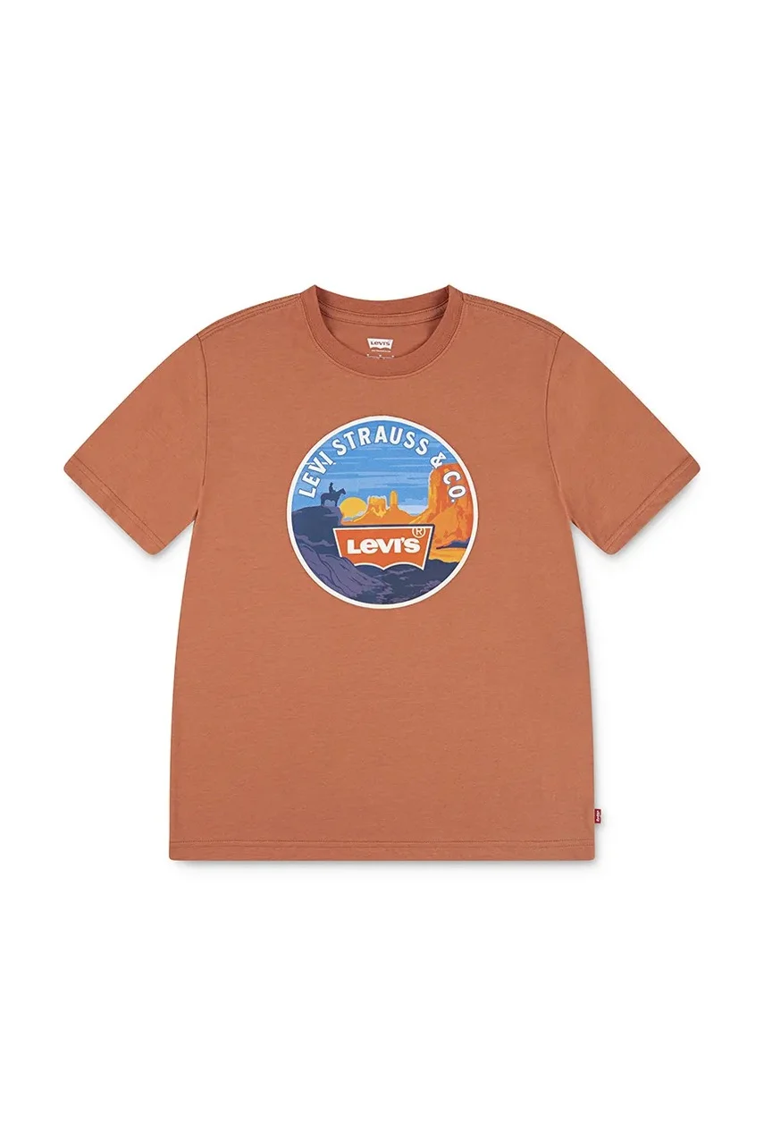 Levi's Детска памучна тениска DESERT TRAIL TEE