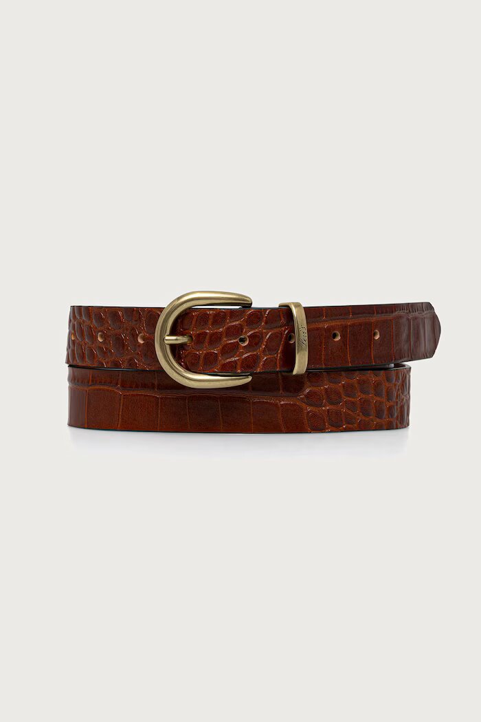 Levi's колан дамски от кожа WOMEN'S PHOEBE кафяв 000IH