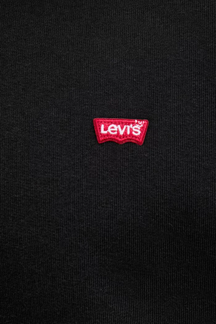 Levi's Памучен суичър THE ORIGINAL HM ZIP UP в черно с качулка изчистен дизайн 34584-0016