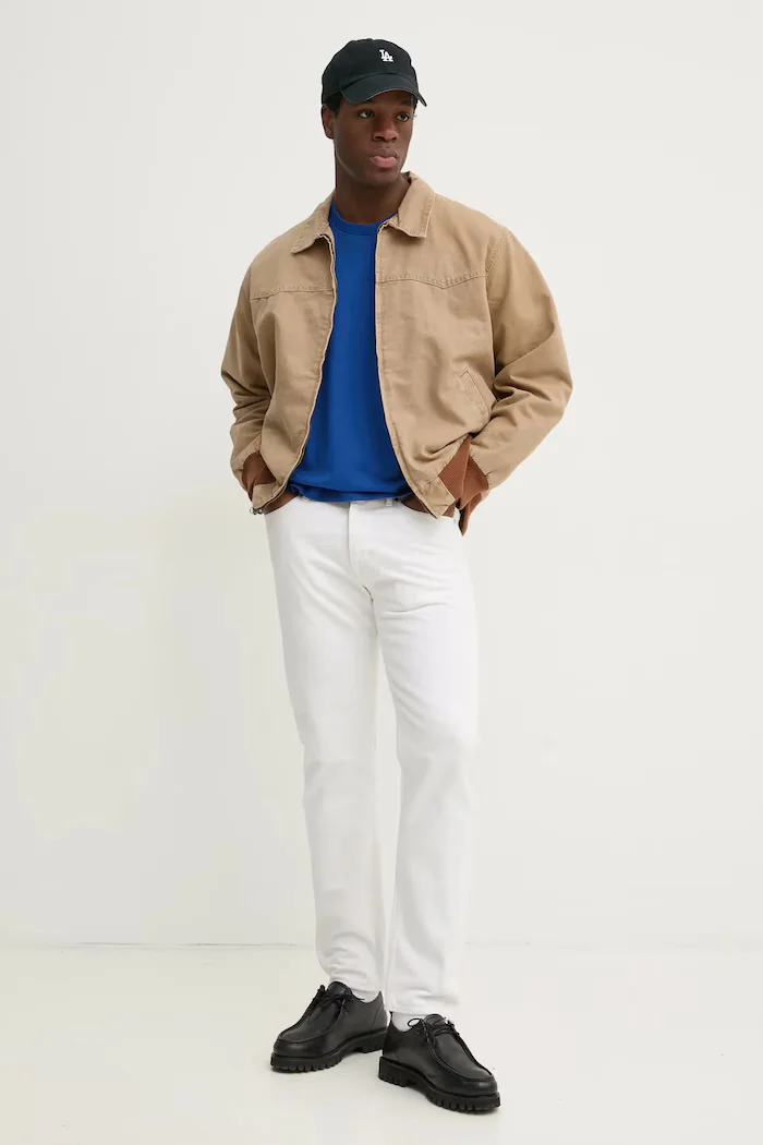 Levi's Памучна тениска HALF SLEEVE GR PCKT T в синьо с изчистен дизайн 001MH