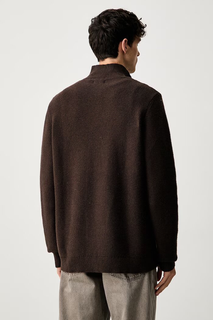 Levi's пуловер мъжки с добавена вълна LIGHTWEIGHT HM QUARTER ZIP кафяв 0058U