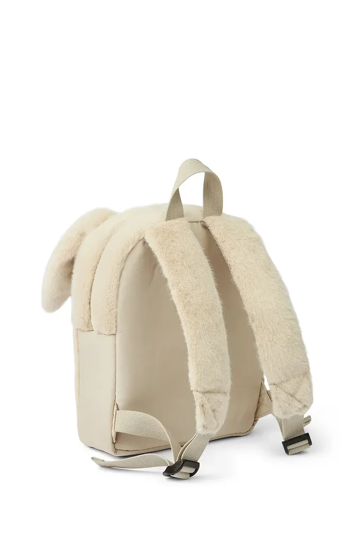 Liewood Детска раница Denise Rabbit Backpack в бежово малък размер с изчистен дизайн LW20090