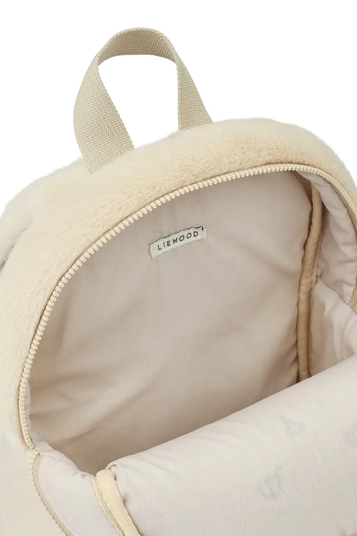 Liewood Детска раница Denise Rabbit Backpack в бежово малък размер с изчистен дизайн LW20090
