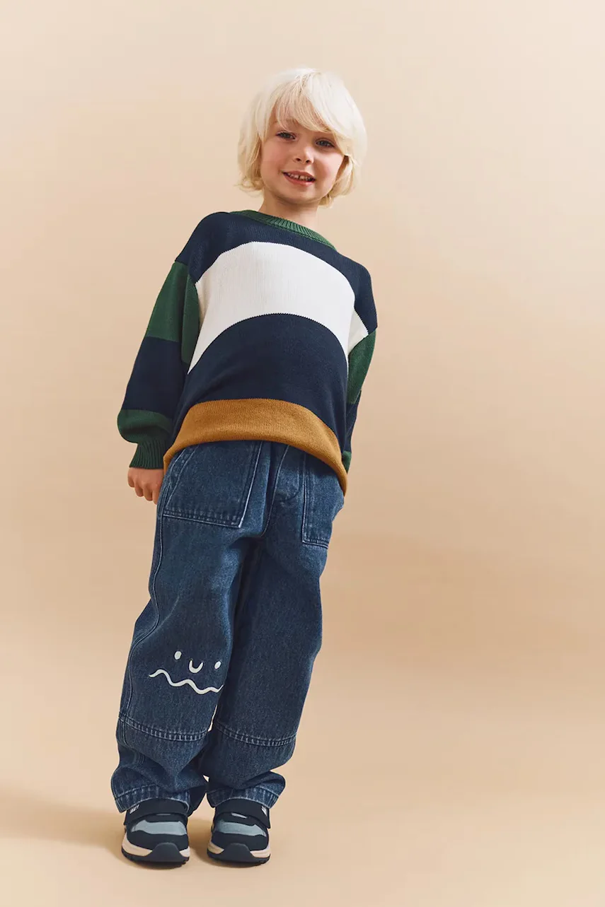 Liewood Детски памучен пуловер Orlane Stripe Knit Jumper