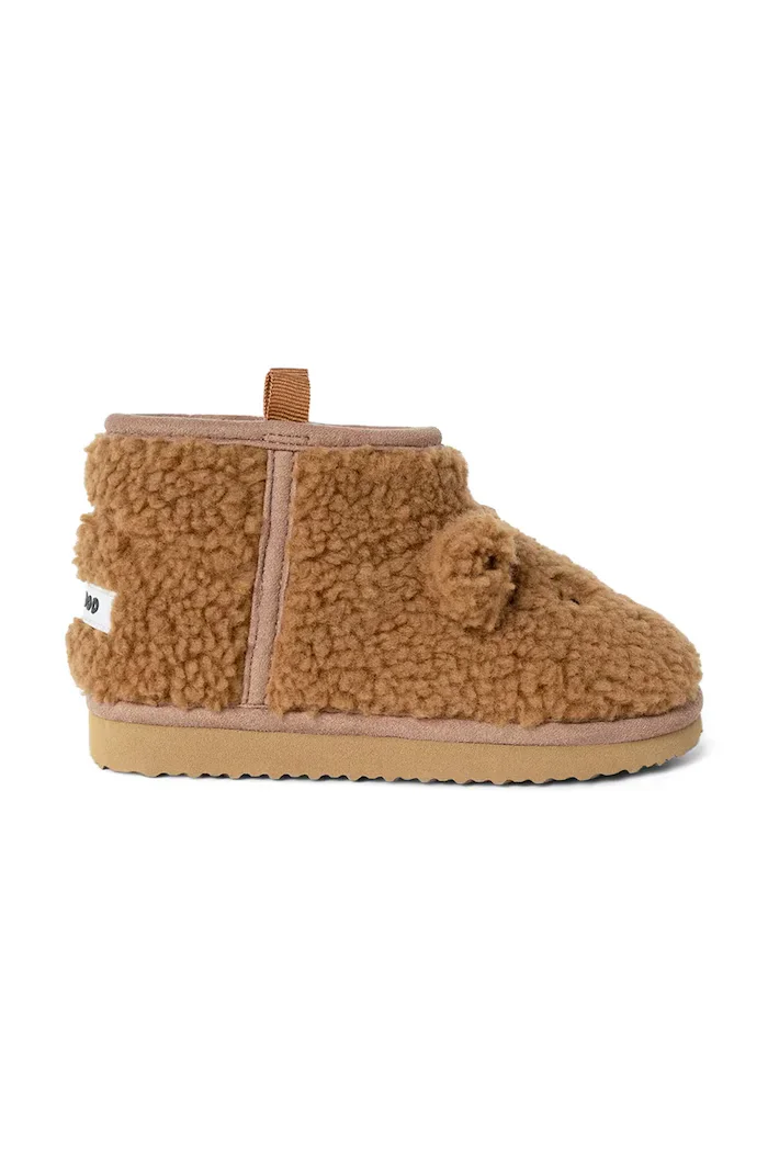 Liewood пантофи за деца Alban Bear Pile Boot Slipper кафяви LW21433