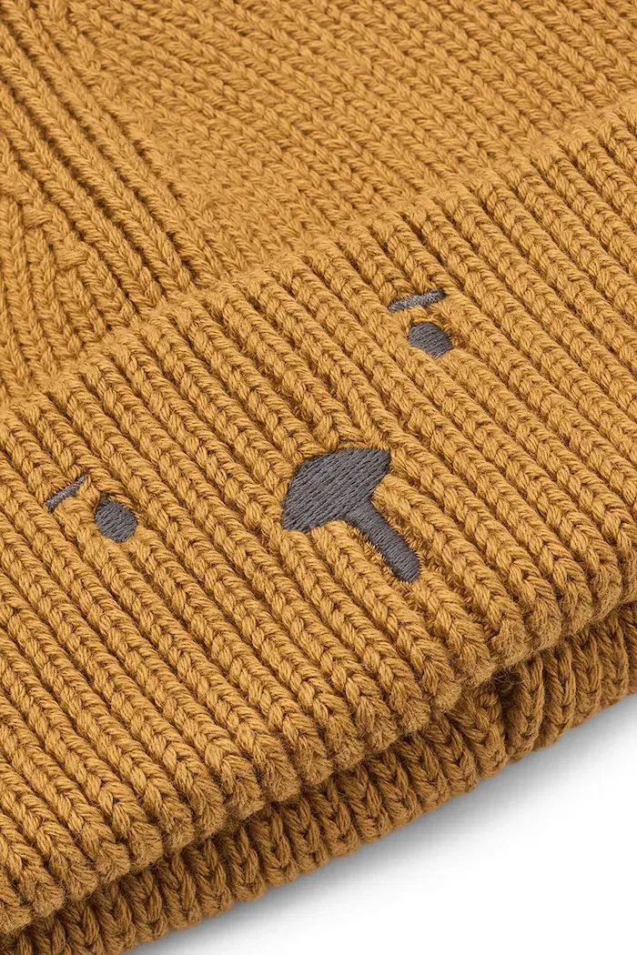 Liewood шапка за деца от памук Gina Beanie w Bear Embroidery кафява LW21141