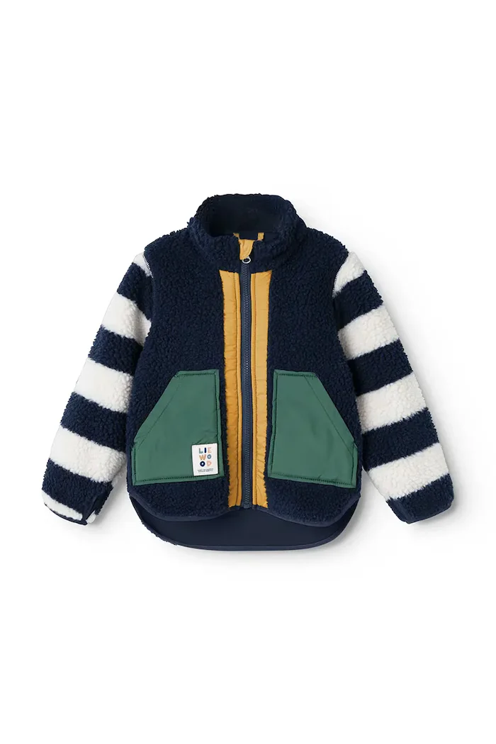Liewood яке за деца от полар Noam Pile Jacket тъмносиньо LW21047