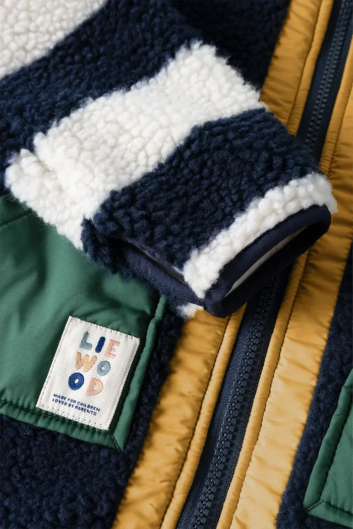 Liewood яке за деца от полар Noam Pile Jacket тъмносиньо LW21047