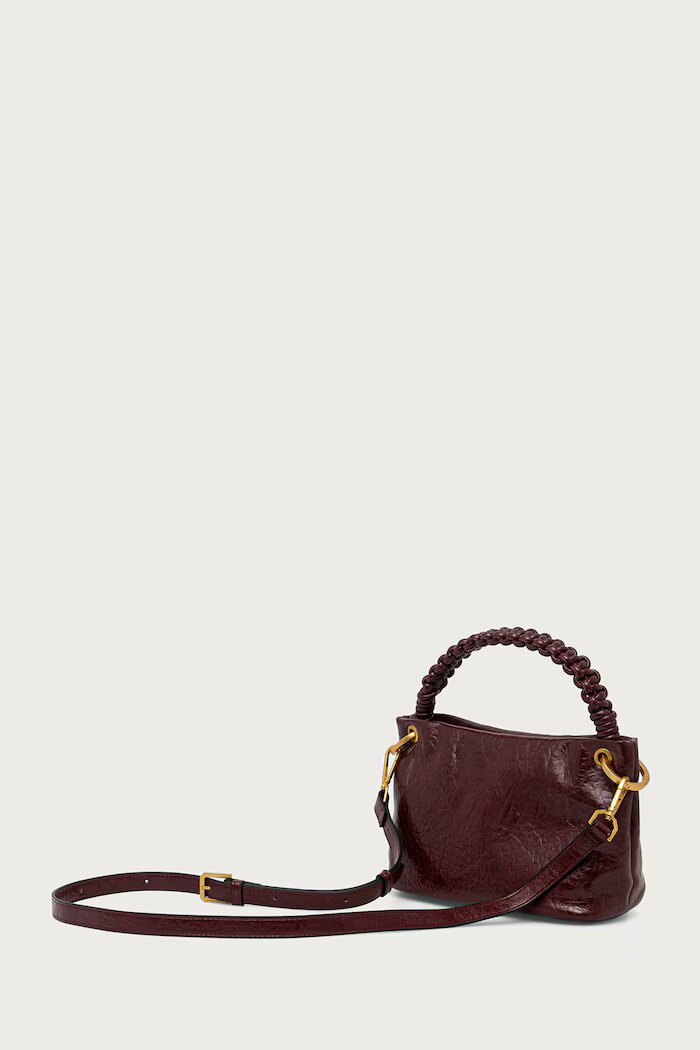 Lola casademunt чанта crossbody дамска от имитация на кожа бордо LF2604028