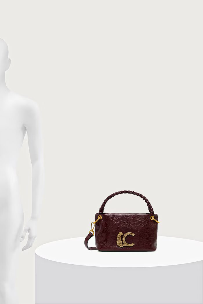 Lola casademunt чанта crossbody дамска от имитация на кожа бордо LF2604028