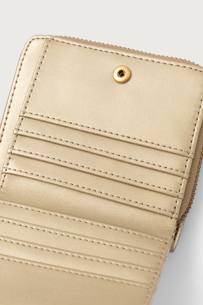 Lola casademunt портфейл дамски от имитация на кожа златен LS2612012