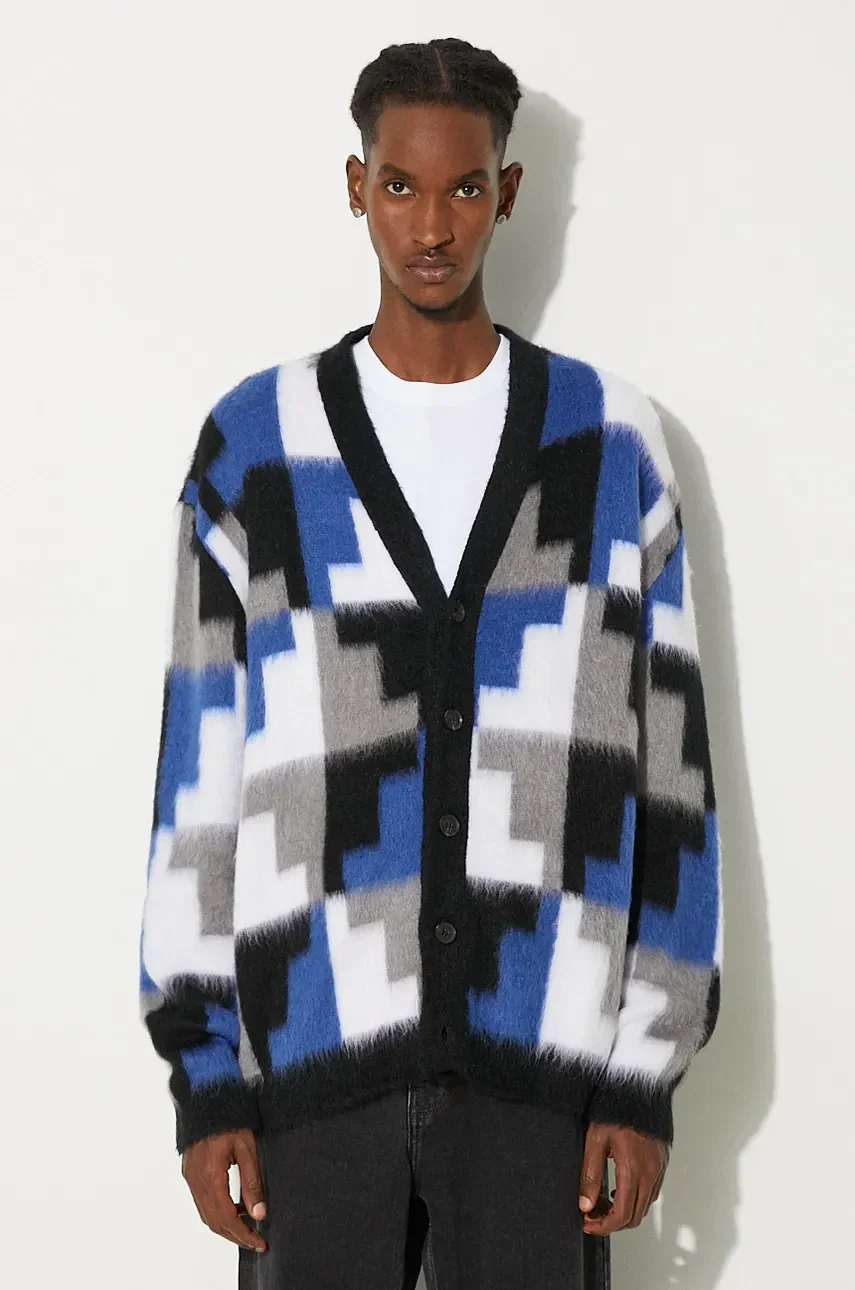 Marcelo Burlon Жилетка с вълна AOP Damier Cross Knit Cardigan