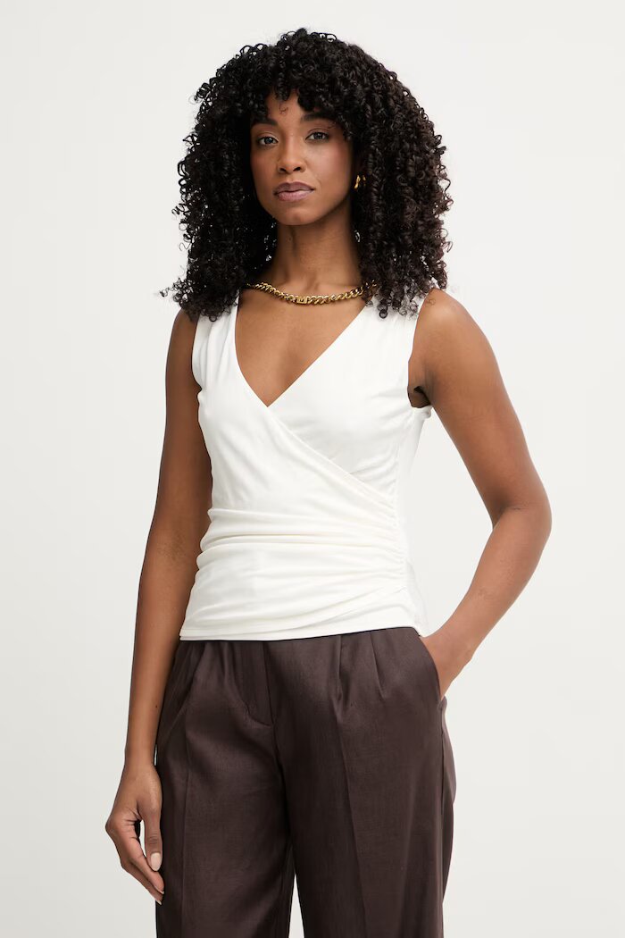 Marciano by Guess блуза с презрамки дамска от вискоза INES бежова G6GP11 K3617