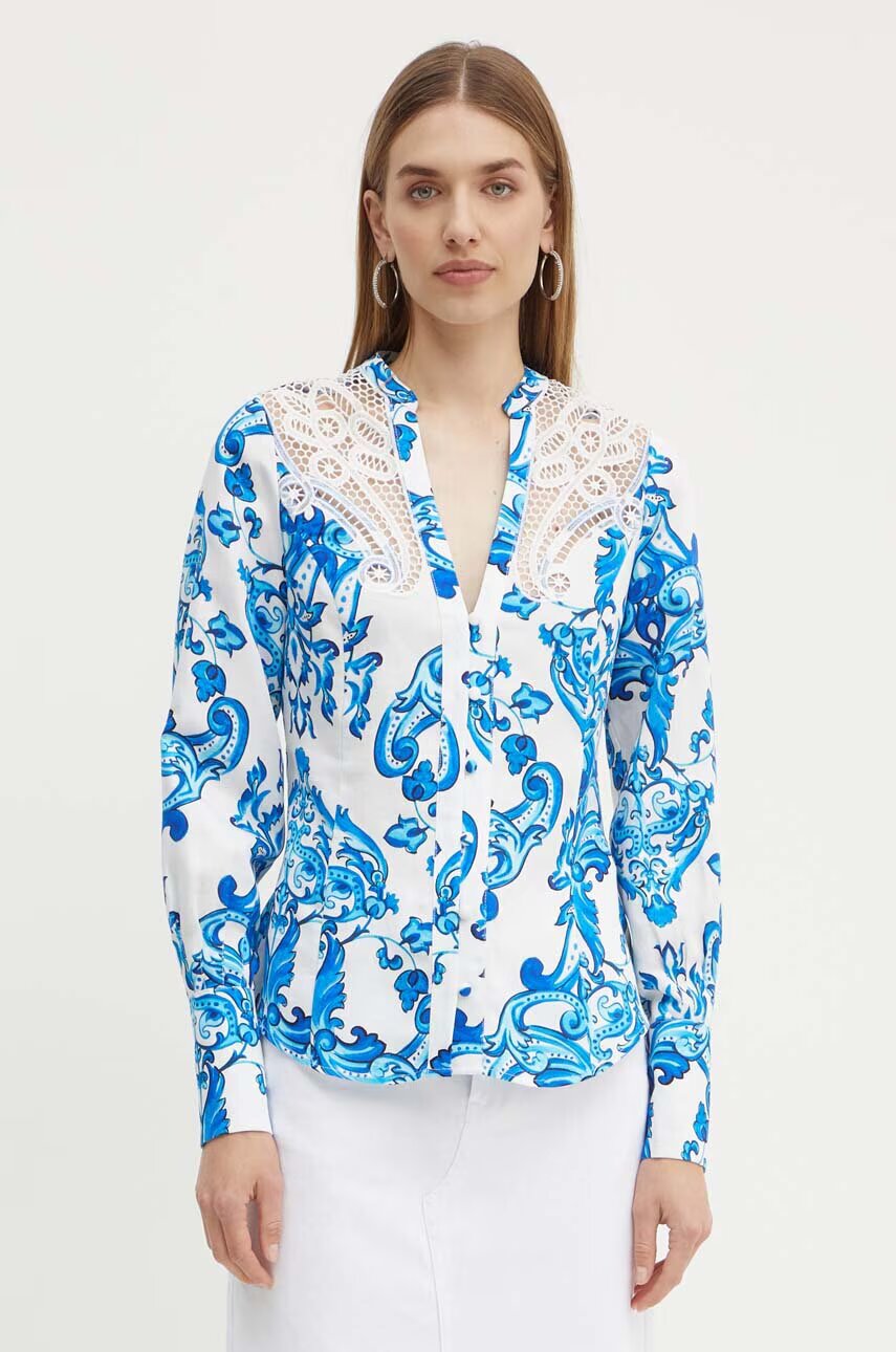Marciano by Guess Риза с лен BLUE NOTE