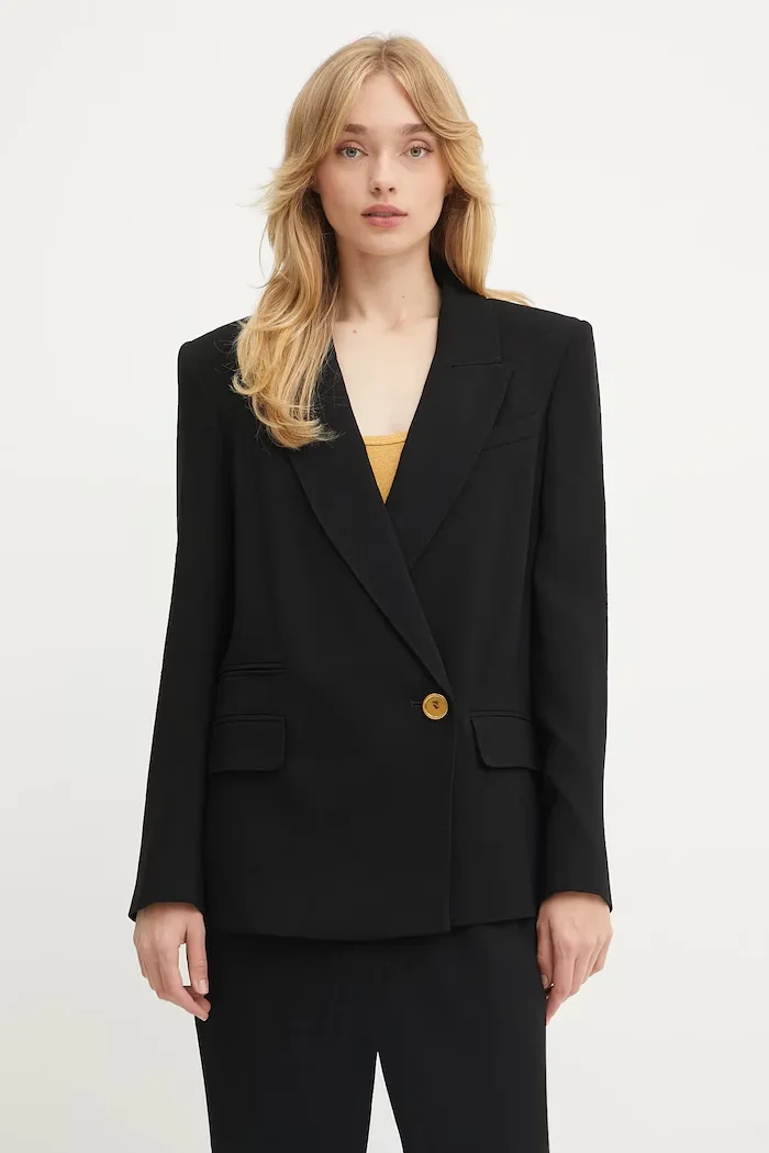 Marciano by Guess Сако ARIANA в черно с двуредно закопчаване с изчистен дизайн 5YGN15 7341A