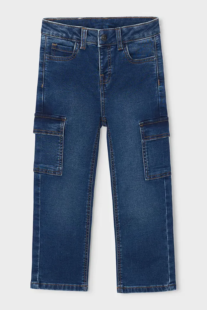 Mayoral дънки за деца soft denim cargo тъмносини 4510