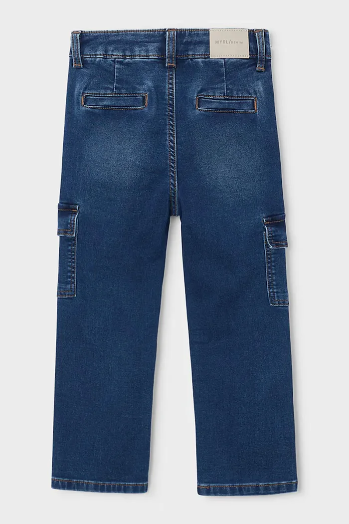 Mayoral дънки за деца soft denim cargo тъмносини 4510