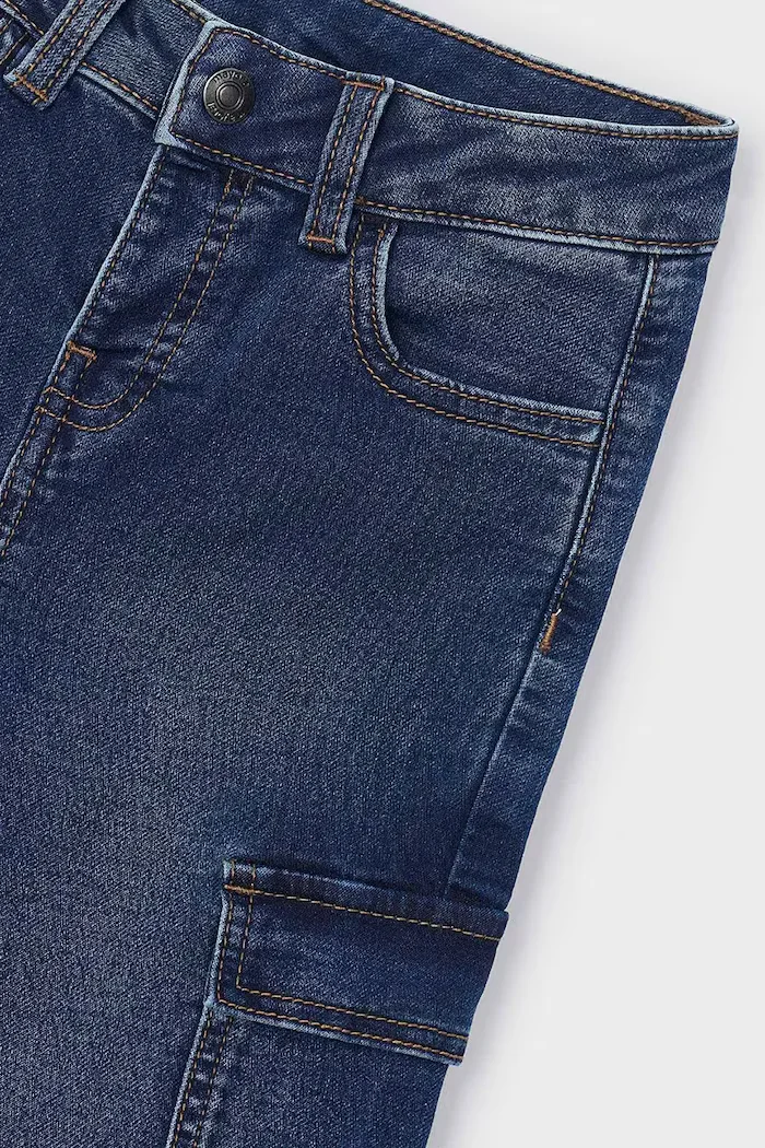 Mayoral дънки за деца soft denim cargo тъмносини 4510